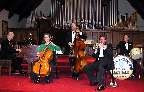 Butch Thompson, piano; Laura Sewell, cello; Bill Evans, bass; Duke Heitger, trumpet; Hal Smith, drums