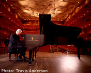 Butch Thompson warming up at Orchestra Hall in Minneapolis. Photo by Travis Anderson