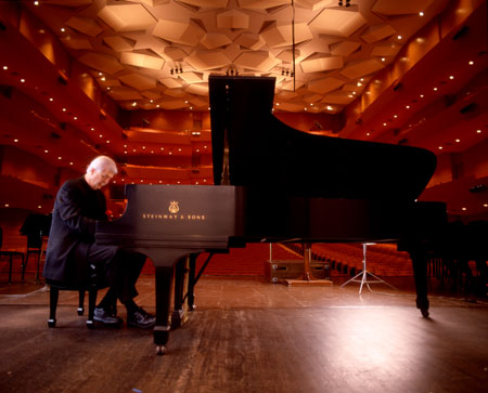 Butch Thompson on piano at Orchestra Hall in Minneapolis